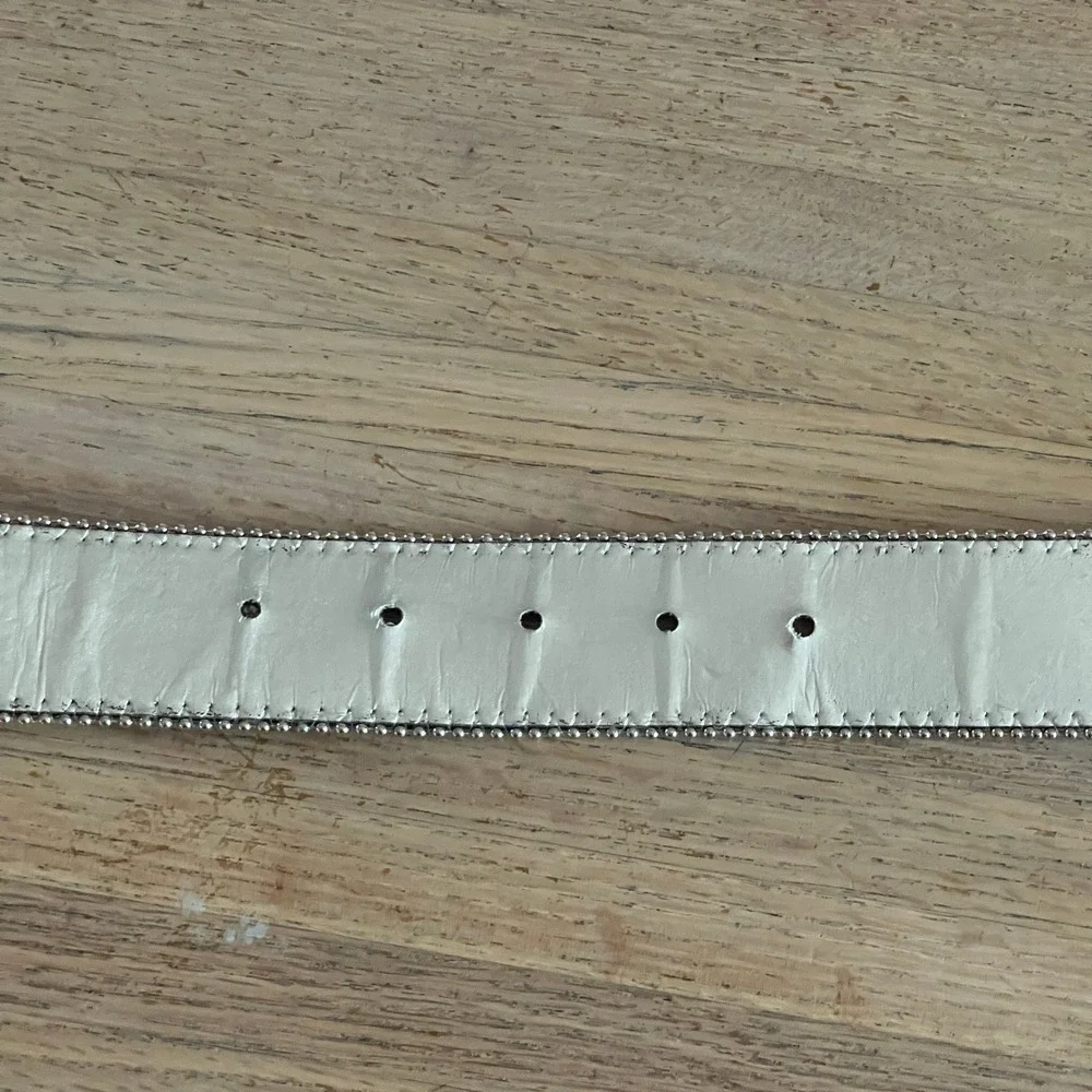 Guess Womens Patchwork Snakeskin Studded Rhinestone Belt Multi Color McBling M